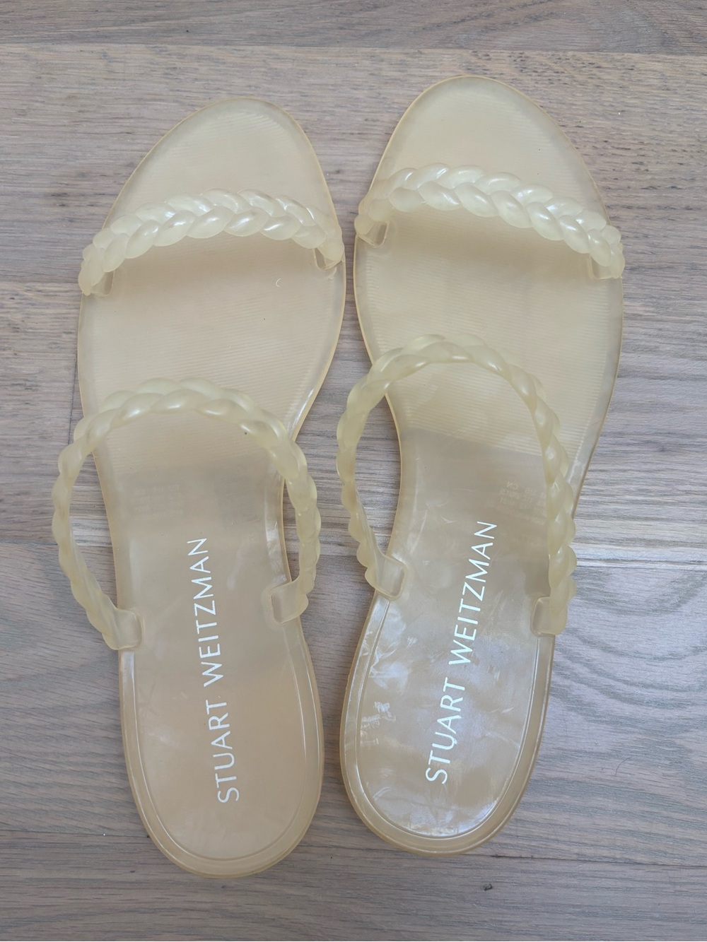 Stuart Weitzman “Braida Sawyer” Braided Jelly Slide Sandals - Size 11
